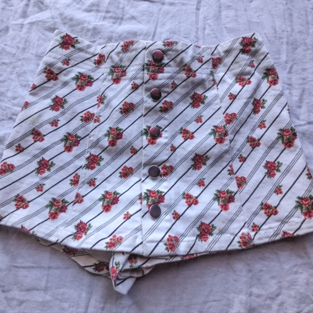 Cotton Floral Mini Skirt/Skort